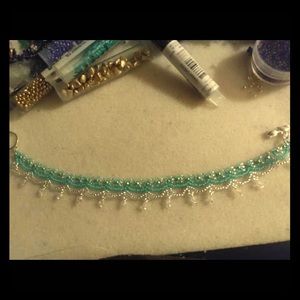 Handmade beaded anklet